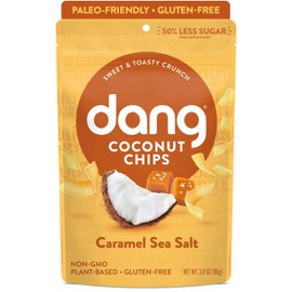 Dang Toasted Coconut Chips | Vegan, Gluten Free, Non GMO, Healthy Snacks Made with Whole Foods (Caramel Sea Salt, 3.17 Ounce (Pack of 6))