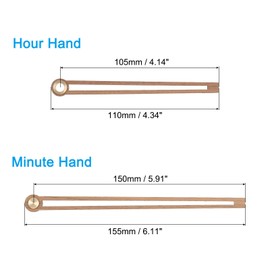 PATIKIL Replacement Clock Hands Kit, 4 Set Wooden Mechanism Movement Hands Parts Replacement for 16 Inch Wall Clock Repair DIY Home Art Decor, D2