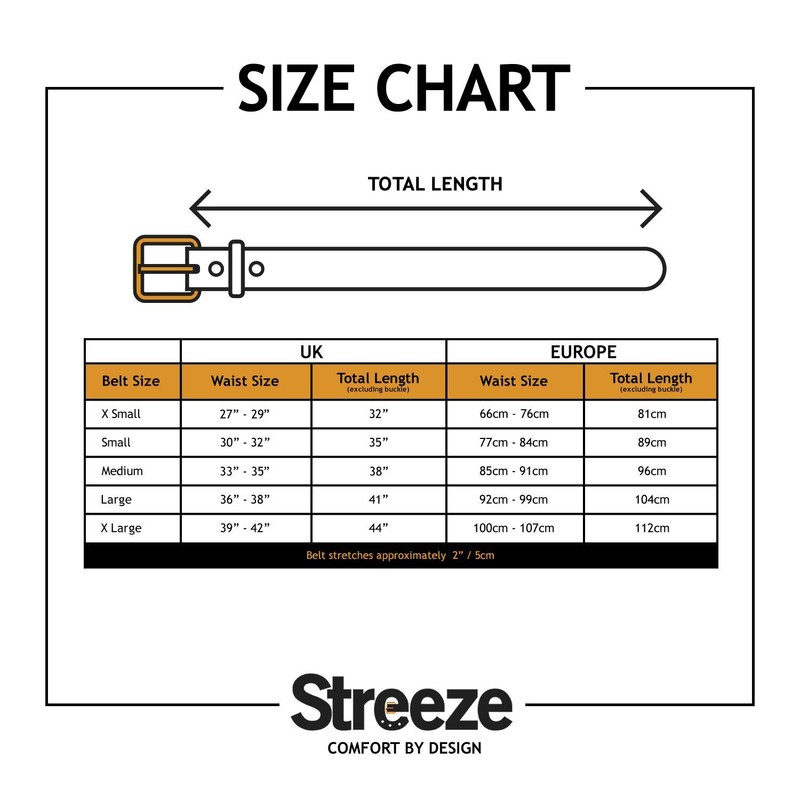 Streeze Ladies Elastic Braided Stretch Belt 25mm Width Woven with