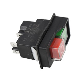 HQRP 2-Pack On-Off Magnetic Switch Compatible with Kedu KJD17, Electric Power Tool Dust Collector Saw Grinder, 4-Pin, 120V, UL Listed