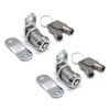 2Pcs Tubular Cam Lock 1 inch Cabinet Lock Keyed Alike
