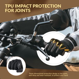 ROCKBROS Cycling Gloves Non-Slip Gloves Warm Windproof Full Finger Sports Gloves Touchscreen Women/Men Spring and Autumn for Cycling Running Climbing Hiking