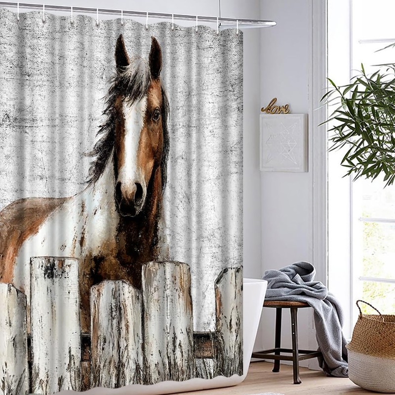 Artmyharbor Rustic Horse Shower Curtain