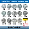 MiJunHD 1inch 25mm Mini Diamond Polishing Pad Set, 14PCS Different