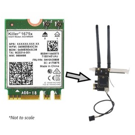 HighZer0 Electronics AX1675x Killer Series Desktop Wi-Fi 6E Kit | 2.4 Gbps | Bluetooth 5.3 Support | PCIe x4 | Tri Band 2.4/5/6 GHz No vPro AX210.NGWG.NVX (AX1675x)
