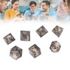 Polyhedral Dice Set Role Playing Epoxy Resin Transparent Skull Dice