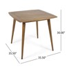 Christopher Knight Home Caleb Indoor Square Acacia Wood Dining Table,