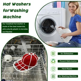 MCHKJ Hat Washer Cage for Washing Machine, Cap Washer with Mesh Bags Baseball Caps Cleaner/Cleaning Protector Cage