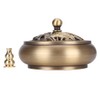 Brass Incense Burner Alloy Metal Stick with Lid Buddhist Supplies