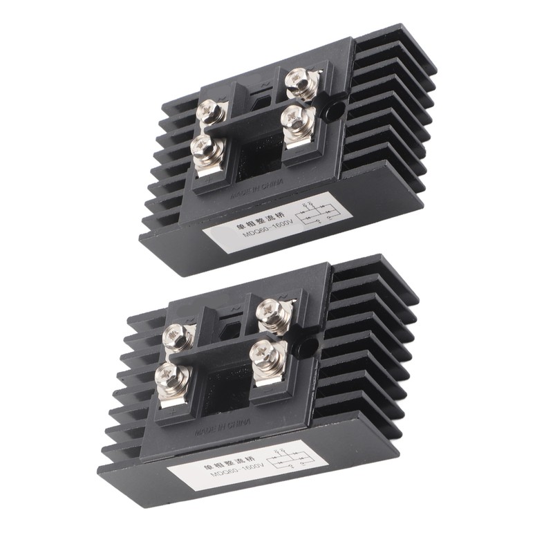 2 Pcs Bridge Rectifier MDQ60A 1600V Isolated Mounting Base Current