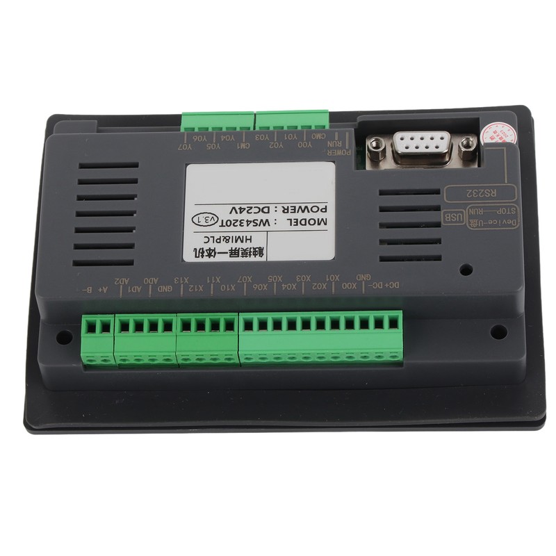 4.3in HMI PLC Touch Screen Transistor Output Switch Counts 12