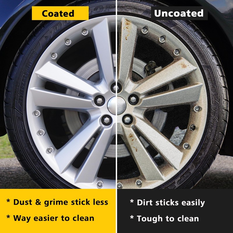 NADAMOO Wheel Rim Ceramic Coating Kit 50ml, High-Heat Resistant Hydrophobic
