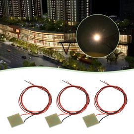 OTOTEC 10pcs 12v LED Light Board Model Railway Building Interior Lighting Warm White LED Compatible with Hornby OO HO Model With Wire