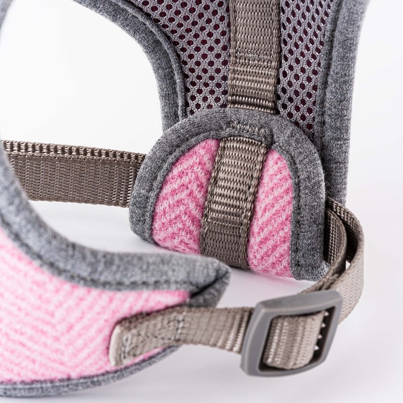 HUGO & HUDSON Tweed Dog Harness No Pull Adjustable Rear