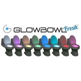 GlowBowl Fresh - Motion Activated Toilet NightLight w/Air Freshener - Version 2 Longer Lasting