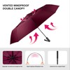 ZUOYOUZ Windproof Travel Umbrella,10 Ribs Folding,Lightweight,Sturdy,Strong and Automatic Vented Double