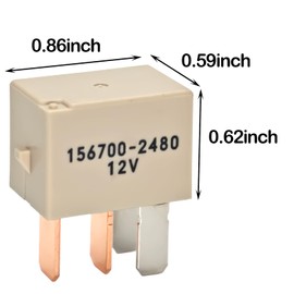 156700-2480 Automotive Relay (Pack of 4)– 30A 12VDC 4-Pin Multipurpose Relay for Maruti Suzuki Ertiga (2012-2022), Swift (1989-2022), SX4 (2007-2014) & More