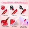 MEFA 100 Pcs Clear Nail Swatch Sticks with Ring and