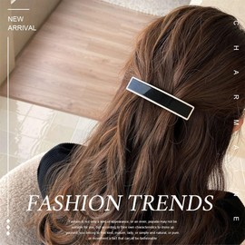 JEYORZY 2 x Large Hair Clips for Women, French Hair Clip, Elegant, Hair Clip for Girls, Hair Accessories, Large Hair Clip, Automatic Clips in 2 Colours, for Thick Hair