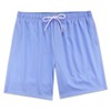 QRANSS Solid Blue Swim Trunks for Boys 10-12 6'' Inseam