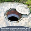 Blulu Flat Sewer Rod 3/4" x 50' Adjustable Grip Handle