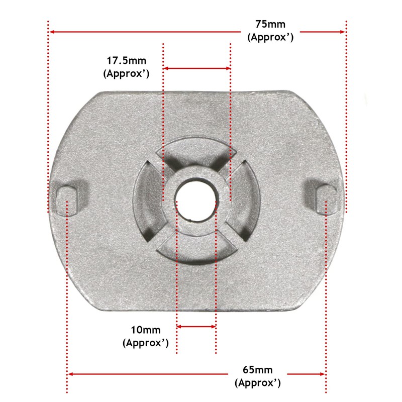 Spares2go Blade Boss Adaptor Hub 22.2mm compatible with Mountfield 421PD