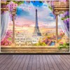 FENDROM Eiffel Tower Tapestry Paris Wall Tapestry Large Flannel Art