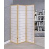 3-Panel Folding Screen Natural and White
