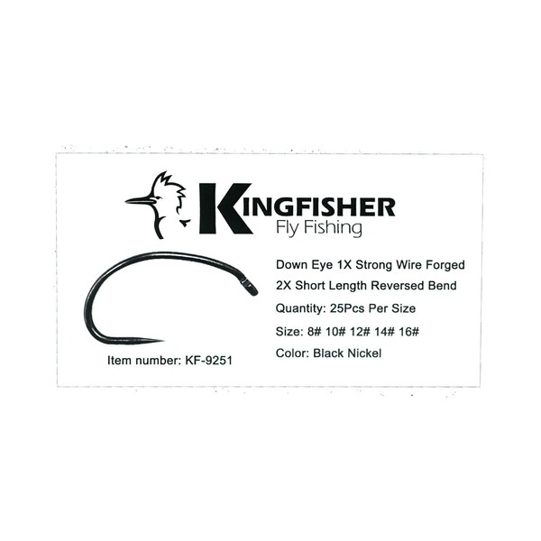 Kingfisher Fly Fishing Shrimp and Caddis Fly Tying Hook Barbless