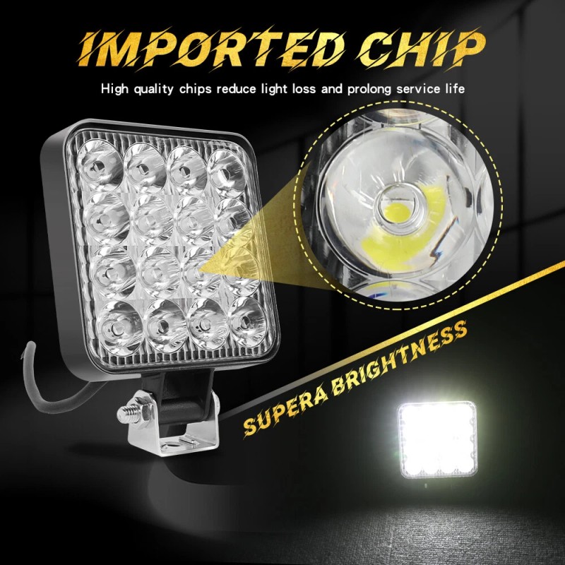 Colight 4Pcs 48W LED Work Light Truck OffRoad Tractor Flood
