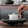 Fujian Dehua high white porcelain teapot, Lantern pot, Kung fu