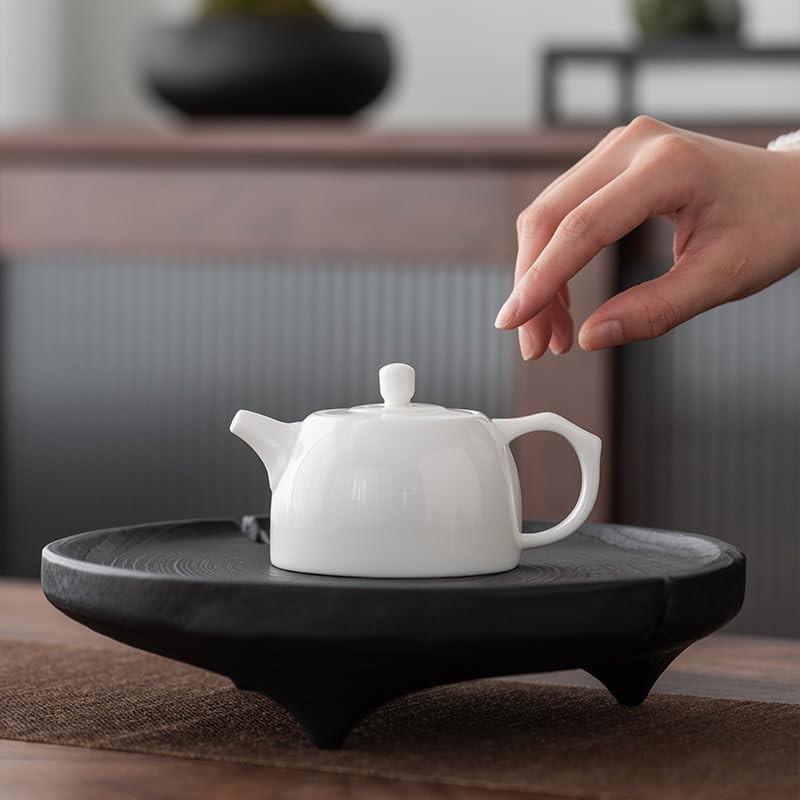 Fujian Dehua high white porcelain teapot, Lantern pot, Kung fu