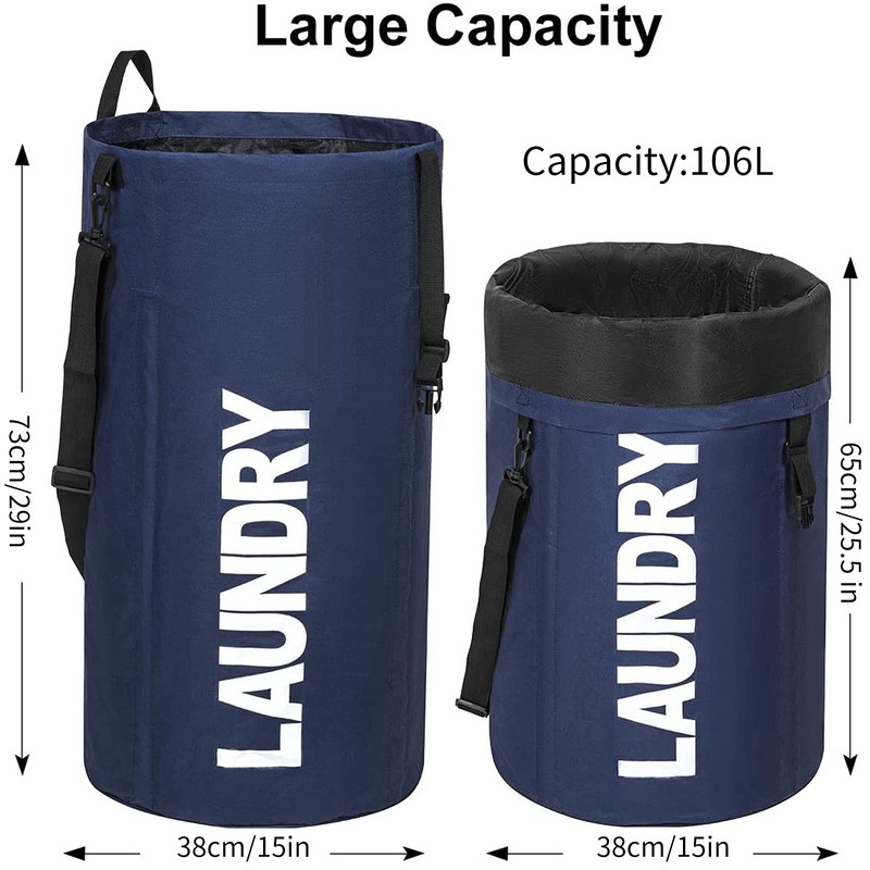Chrislley 106L Extra Large Laundry Hamper with Drawstring Dorm Room