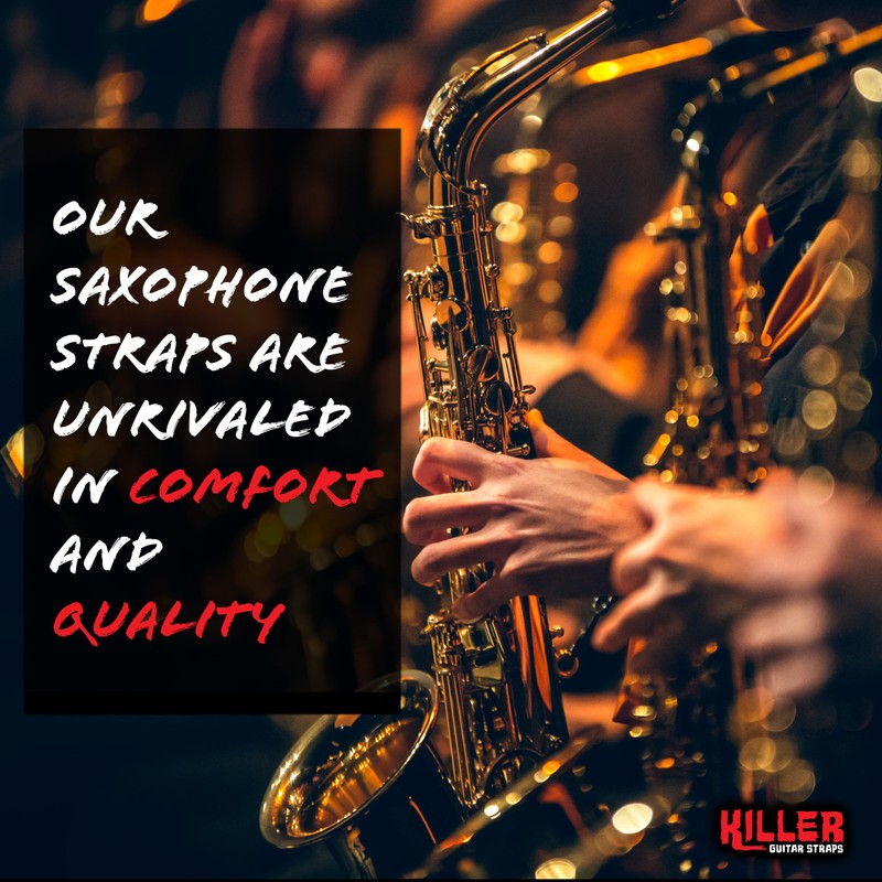 Killer-Q Saxophone Strap - Stylish Quick Release, Adjustable Sax Neck