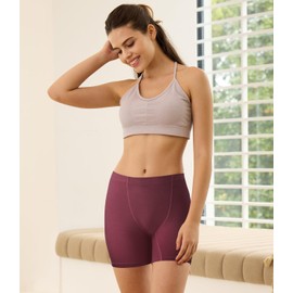 BAMBOO COOL Womens Boxer Briefs Underwear Boy Shorts Soft Stretch Panties for Women, 4 Packs