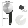 HELEERON 3" Pizza Cutter Wheel, Stainless Steel Pizza Cutter with