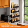 SYLLENHOD Spice Rack Wall Mount: 4 Packs Oversize Pantry Organization