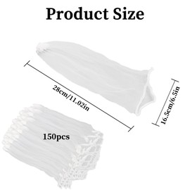 Modixun 150pcs Kitchen Sink Strainer Mesh Bag, Fine Elastic Kitchen Sink Filter Net, Corner Sink Strainer Basket Sink Food Catcher Bag, 150pcs Mesh Bag