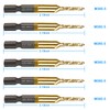 DKIBBITH 6-pc Metric M3 Combination Drill Tap Bit Set, M3*0.5