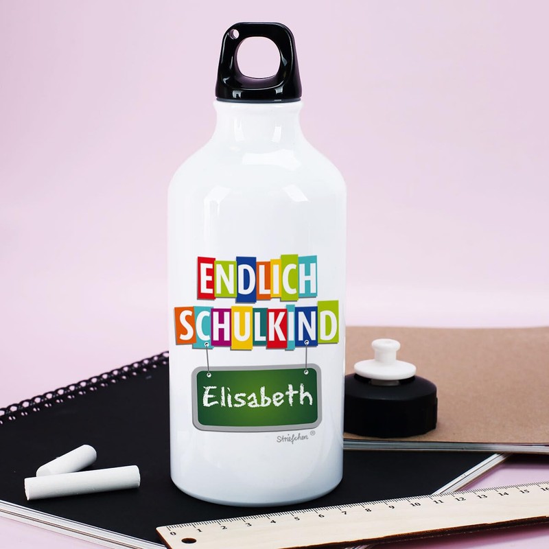 Striefchen® Drinking Bottle Finally School Child 500 ml BPA-Free Aluminium