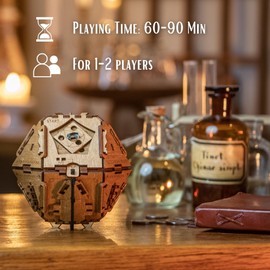 Puzzle Potato Philosopher's Stone Puzzle Box - Escape Room Game-3D Wooden Puzzles for Adults- Escape Room Game - Money Puzzle Box for Cash Gift Crystal Blue