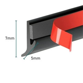 Unbranded 16.4FT T-Shape Rubber Seal Strip Weatherstrip Self Adhesive ​for Car Windshield