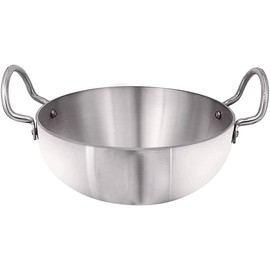 Sahishnu Online & Marketing Aluminium Kadai, Induction Aluminium Kadai, Aluminum Indian Kadai,Indian Stir Pan, Frying Pan, Size-12, Thickness 4 mm