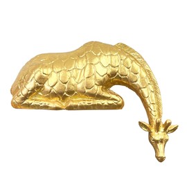 Over Shelf/Edge Gold Giraffe Ornament Gift Statue Animal Home Sculpture Shelf Decoration Accessories