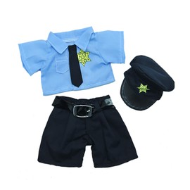 Policeman Outfit Fits Most 8"-10" Webkinz, Shining Star and 8"-10" Make Your Own Stuffed Animals and Build-A-Bear
