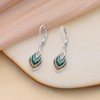 Turquoise Earrings 925 Sterling Silver Turquoise/Malachite/Tiger Eye Stone Teardrop Dangle
