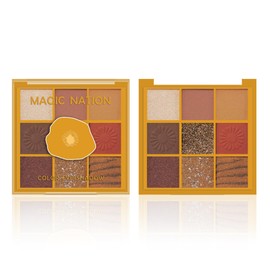 KIADZIE アイシャドウパレット ピンクベージュ 高密着 チークやハイライトにも使える 自然な陰影 女性向け ミラー付き ロングラスティング（01-ミルクティー）