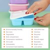 4 Pack Snack Containers, Reusable 3 Compartments Bento Snack Box