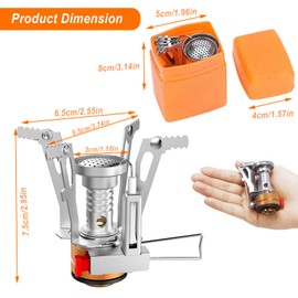 Camping Stove Gas Stove Gas Stove Camping 3000 W Camping Kitchen Foldable Gas Burner Camping Stove Mini Gas Stove with Carry Box for Hiking, Trekking, Camping, Picnic, Outdoor