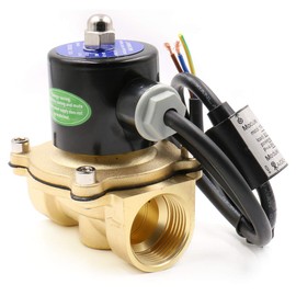 Baomain Brass Electric Solenoid Valve 1 inch DC 12V Water Air NC Valve Energy-saving 2W-250-25J